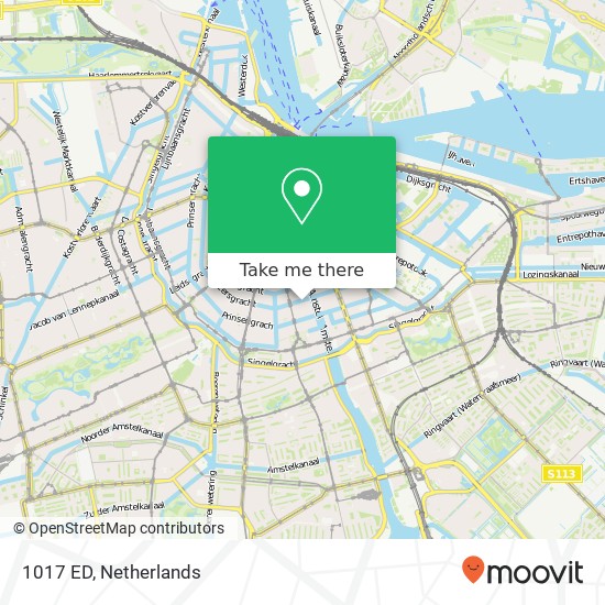 1017 ED, 1017 ED Amsterdam, Nederland map