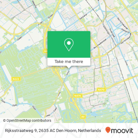 Rijksstraatweg 9, 2635 AC Den Hoorn map