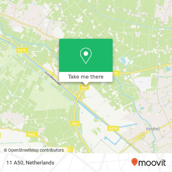 11 A50, 5462 Veghel map