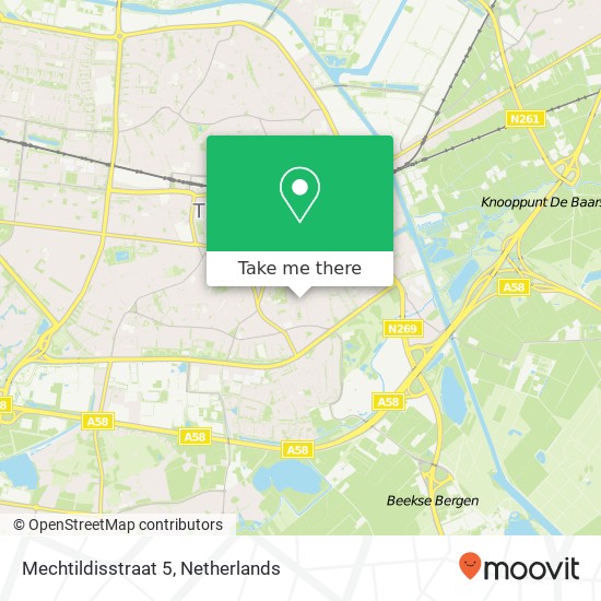 Mechtildisstraat 5, 5021 CM Tilburg map