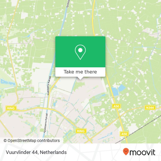 Vuurvlinder 44, 7323 VJ Apeldoorn map