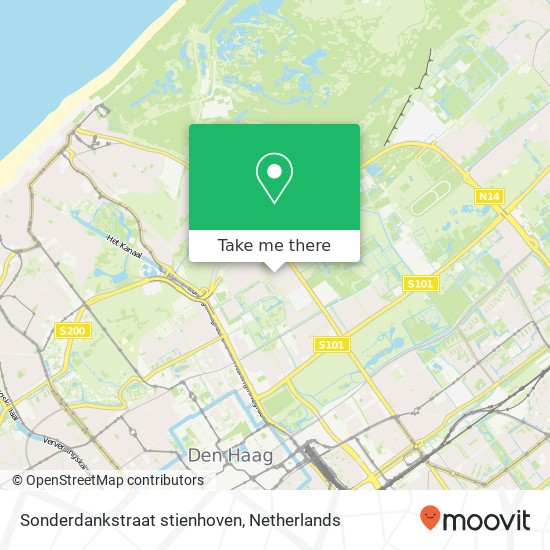 Sonderdankstraat stienhoven, 2596 SE,2596 SE Den Haag map