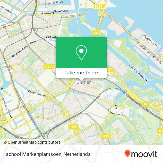 school Markenplantsoen, 1111 Diemen map
