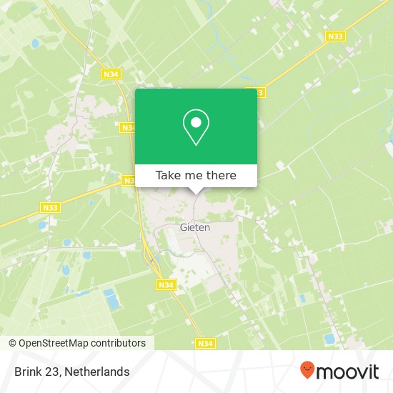 Brink 23, 9461 AR Gieten map