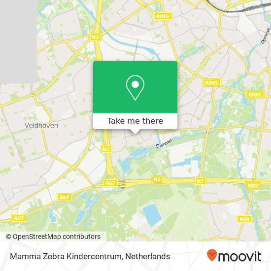 Mamma Zebra Kindercentrum, Oldengaarde 1B map