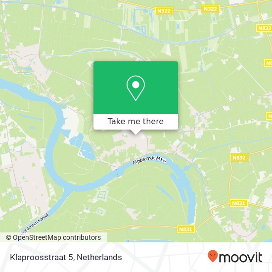 Klaproosstraat 5, 5317 NC Nederhemert map