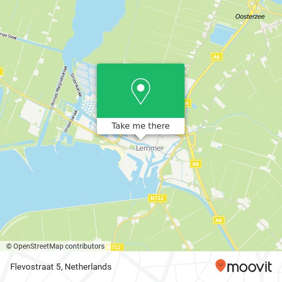 Flevostraat 5, 8531 KN Lemmer Karte