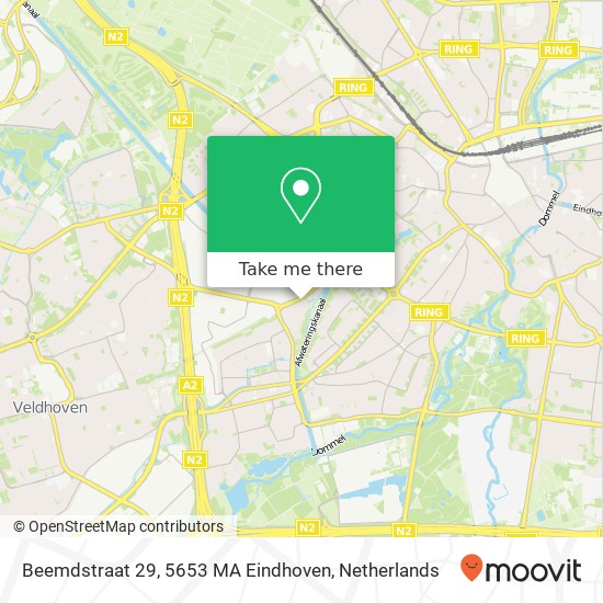 Beemdstraat 29, 5653 MA Eindhoven Karte