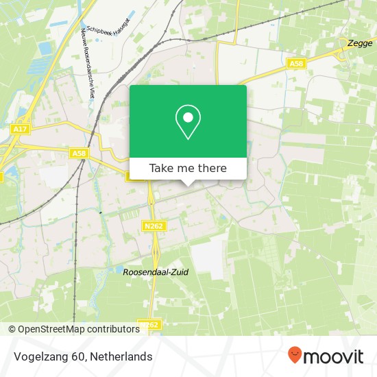 Vogelzang 60, 4707 XK Roosendaal map