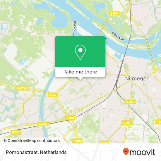 Pomonastraat, 6543 ZH Nijmegen map