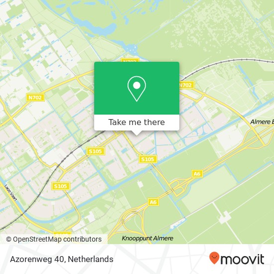 Azorenweg 40, 1339 VN Almere-Buiten Karte