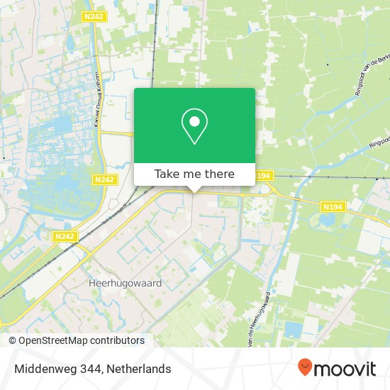 Middenweg 344, 1701 GL Heerhugowaard Karte