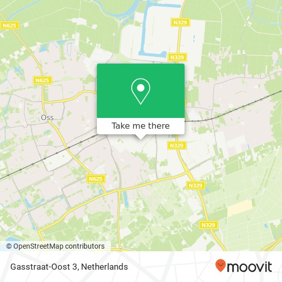 Gasstraat-Oost 3, 5349 AH Oss map