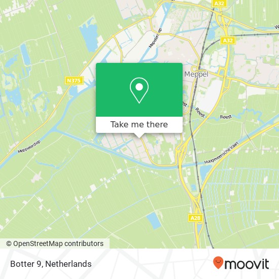 Botter 9, 7944 Meppel Karte