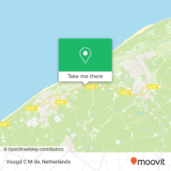 Voogd C M de, Domburgseweg 62 Karte