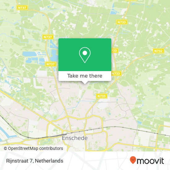 Rijnstraat 7, 7523 GD Enschede map