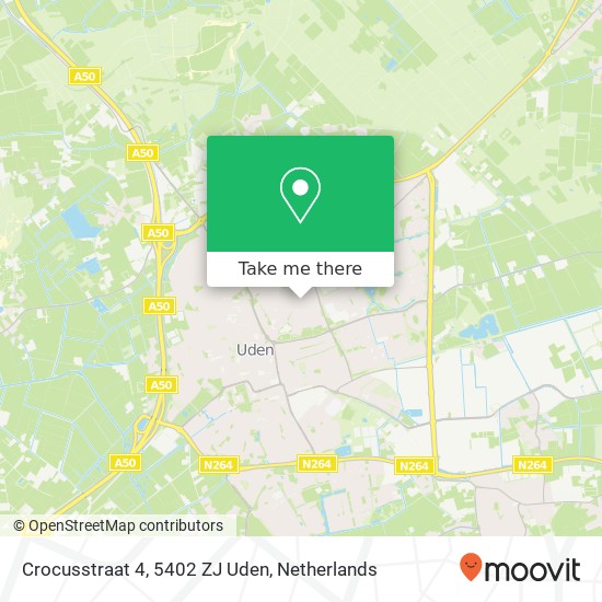 Crocusstraat 4, 5402 ZJ Uden Karte