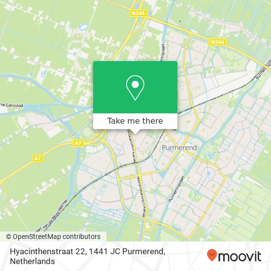 Hyacinthenstraat 22, 1441 JC Purmerend map