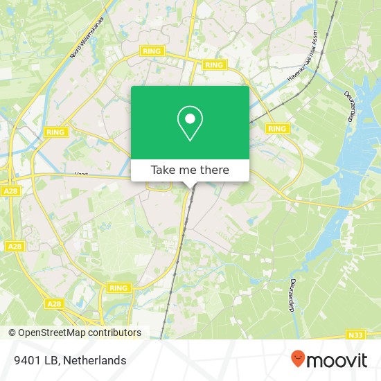 9401 LB, 9401 LB Assen, Nederland Karte