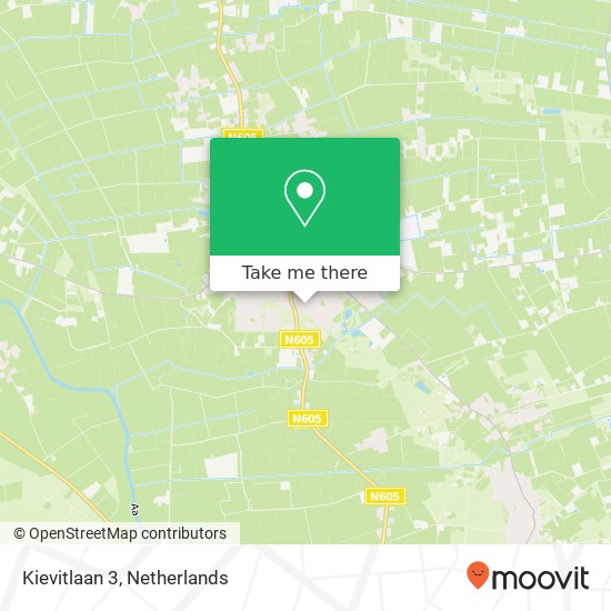 Kievitlaan 3, 5427 VG Boekel map