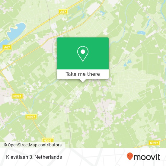 Kievitlaan 3, 5561 VZ Riethoven Karte