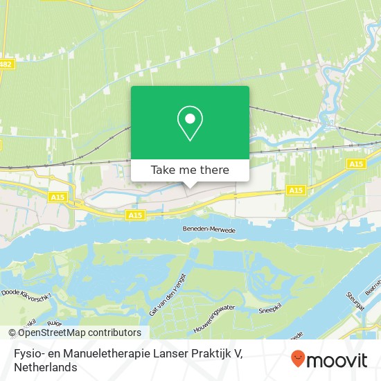 Fysio- en Manueletherapie Lanser Praktijk V, Peulenstraat map