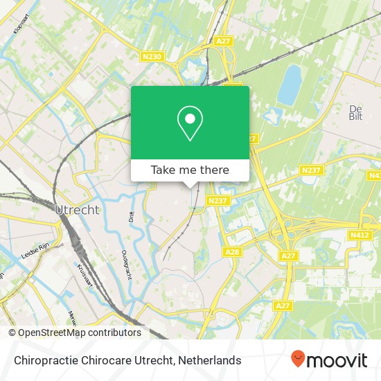 Chiropractie Chirocare Utrecht, Veeartsenijstraat 215 Karte