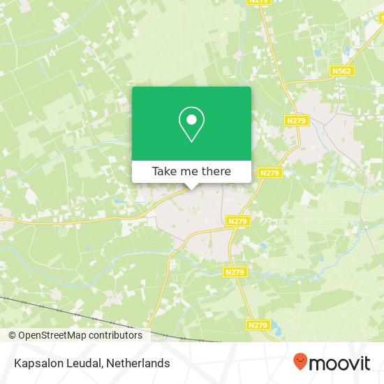 Kapsalon Leudal map