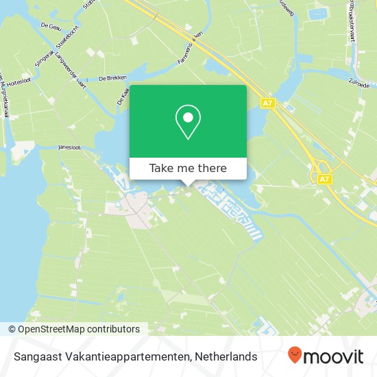 Sangaast Vakantieappartementen map