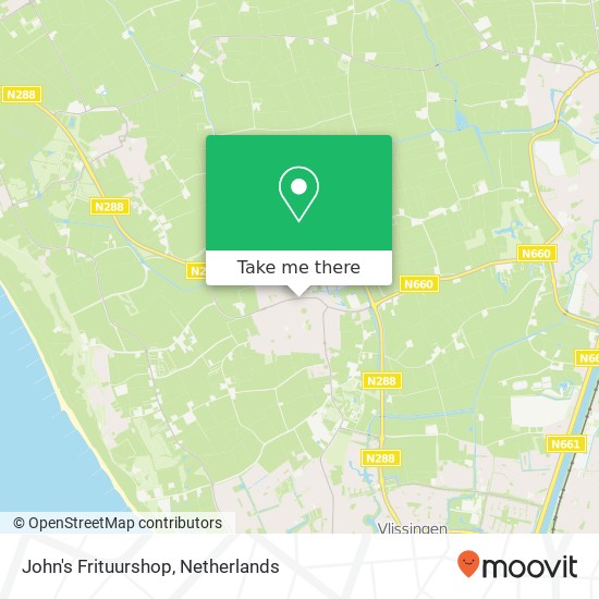 John's Frituurshop, Middelburgsestraat 24 map