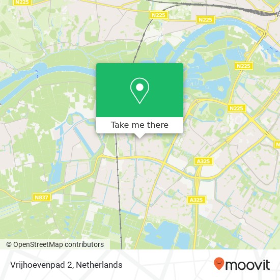 Vrijhoevenpad 2, 6843 KG Arnhem map