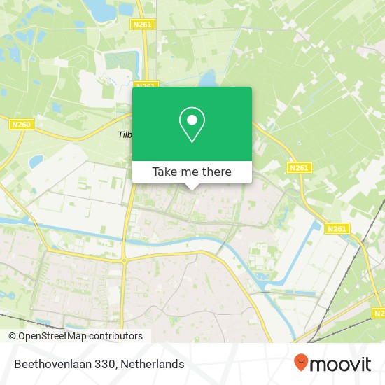 Beethovenlaan 330, Beethovenlaan 330, 5011 LN Tilburg, Nederland Karte