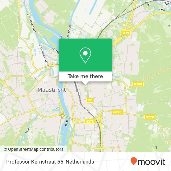 Professor Kernstraat 55, 6224 BH Maastricht Karte