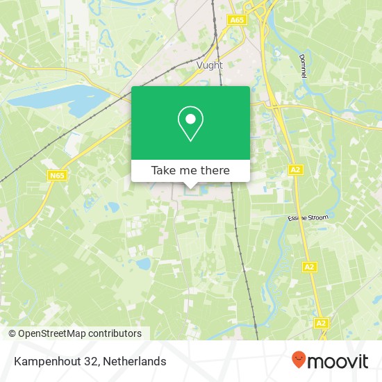 Kampenhout 32, 5262 JS Vught map