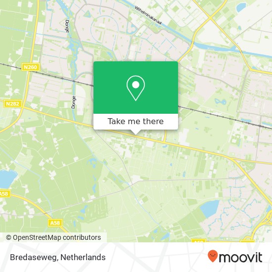 Bredaseweg, 5036 Tilburg map
