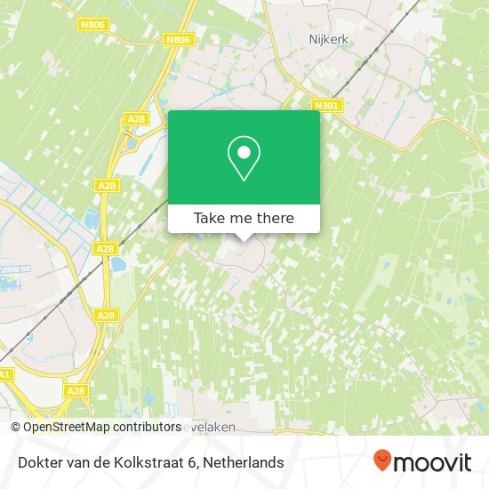 Dokter van de Kolkstraat 6, 3864 DZ Nijkerkerveen map