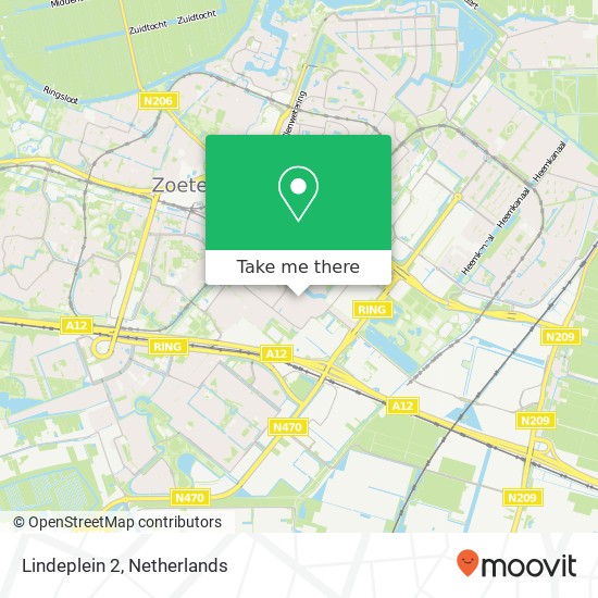 Lindeplein 2, 2712 VG Zoetermeer Karte