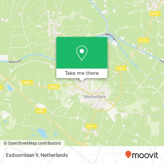 Esdoornlaan 9, 9431 EA Westerbork Karte