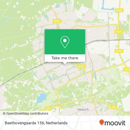 Beethovengaarde 156, 5344 CK Oss map