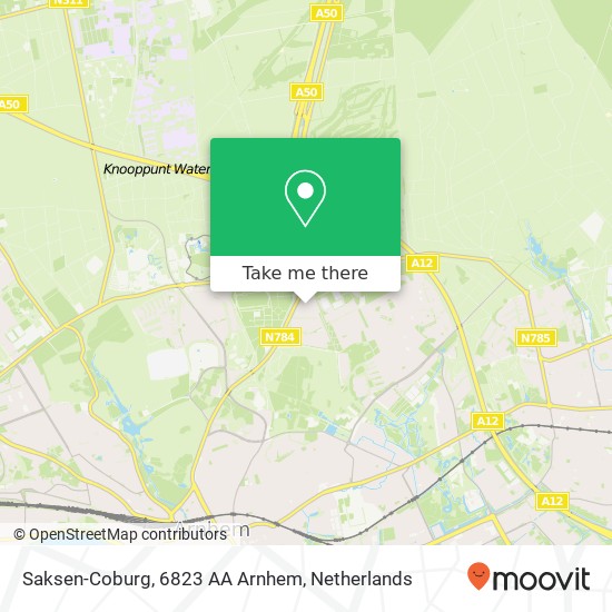 Saksen-Coburg, 6823 AA Arnhem Karte