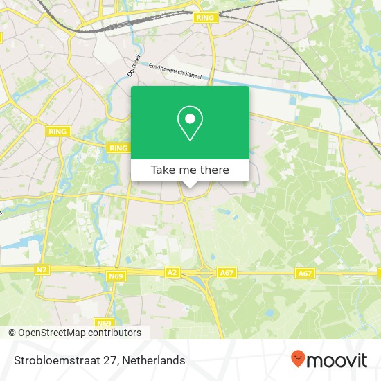 Strobloemstraat 27, 5643 JW Eindhoven Karte