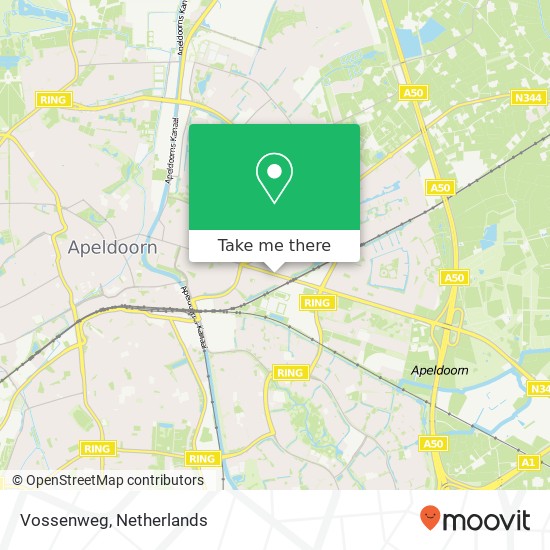 Vossenweg, 7321 LE Apeldoorn Karte