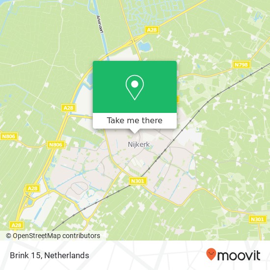 Brink 15, 3861 VA Nijkerk map