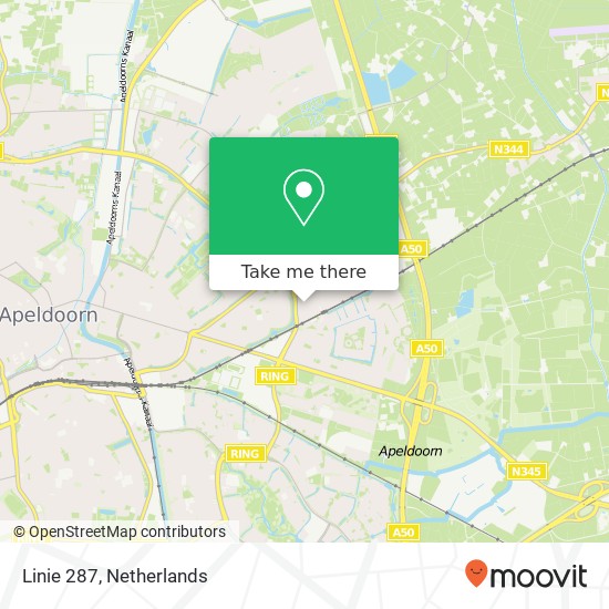 Linie 287, 7325 DS Apeldoorn Karte