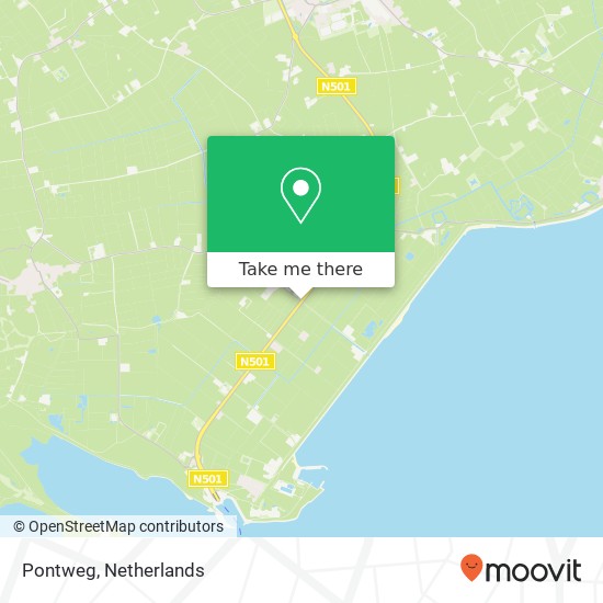 Pontweg, 1797 SW Den Hoorn Karte