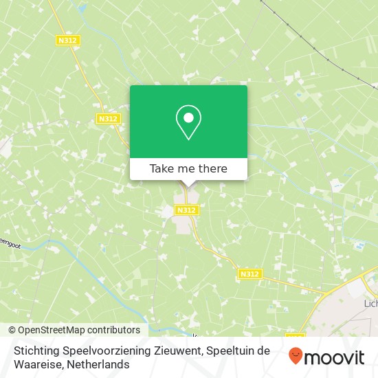 Stichting Speelvoorziening Zieuwent, Speeltuin de Waareise, Zegendijk 6 map