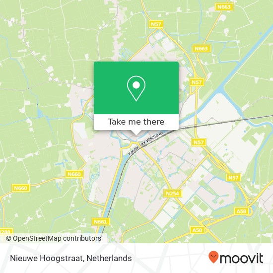 Nieuwe Hoogstraat, 4331 KR Middelburg map