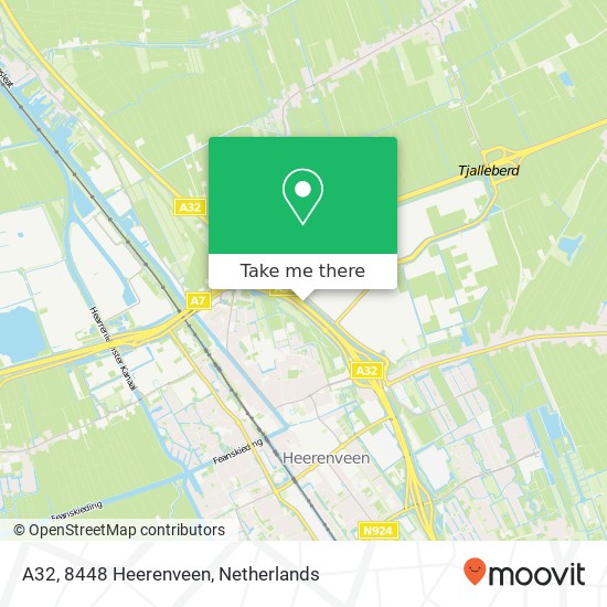 A32, 8448 Heerenveen map