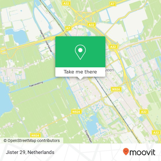 Jister 29, 8446 CD Heerenveen map