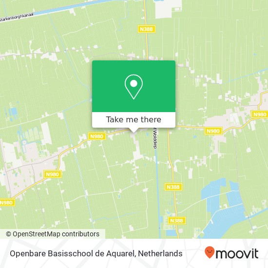 Openbare Basisschool de Aquarel, Kerkweg 5 Karte